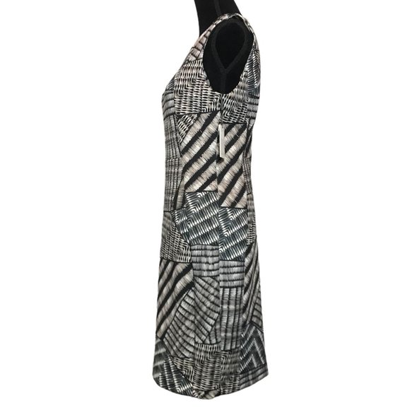 Calvin Klein Multicolor Abstract Print Sleeveless Sheath Dress - Size 10 - Picture 2 of 5